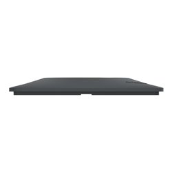 Plaque de finition Ovalis entraxe 71 mm S340724E anthracite bague laiton 2 postes vertical