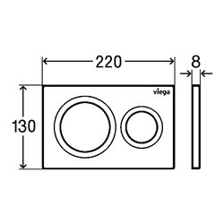 Plaque de commande 773779 Visign for Life 20 Plastique Chromé