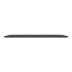 Plaque de finition Ovalis entraxe 71 mm S340706G anthracite bague argent chromé 3 postes horizontal