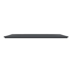 Plaque de finition Ovalis entraxe 71 mm S340704G anthracite bague argent chromé 2 postes horizontal