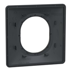 Plaque de finition Ovalis S340702E anthracite bague laiton 1 poste