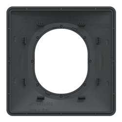 Plaque de finition Ovalis S340702E anthracite bague laiton 1 poste