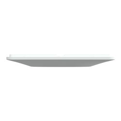 Plaque de finition Ovalis entraxe 71 mm S320724F blanc bague argent chromé 2 postes vertical