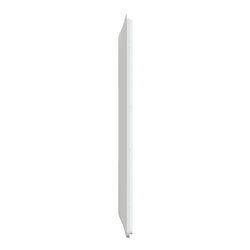 Plaque de finition Ovalis entraxe 71 mm S320724D blanc bague laiton 2 postes vertical