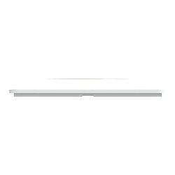 Plaque de finition Ovalis entraxe 71 mm S320724D blanc bague laiton 2 postes vertical
