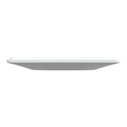 Plaque de finition Ovalis entraxe 71 mm S320724D blanc bague laiton 2 postes vertical