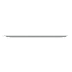 Plaque de finition Ovalis entraxe 71 mm S320706F blanc bague argent chromé 3 postes horizontal