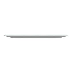 Plaque de finition Ovalis entraxe 71 mm S320704F blanc bague argent chromé 2 postes horizontal