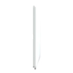 Plaque de finition Ovalis entraxe 71 mm S320704F blanc bague argent chromé 2 postes horizontal