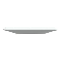 Plaque de finition Ovalis S320702F blanc bague argent chromé 1 poste