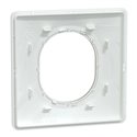 Plaque de finition Ovalis S320702D blanc bague laiton 1 poste