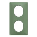 Plaque de finition Ovalis entraxe 71 mm S320724B vert forêt 2 postes vertical