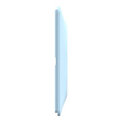 Plaque de finition Ovalis entraxe 71 mm S320706C bleu azurin 3 postes horizontal