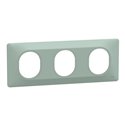 Plaque de finition Ovalis entraxe 71 mm S320706A sauge 3 postes horizontal