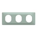 Plaque de finition Ovalis entraxe 71 mm S320706A sauge 3 postes horizontal
