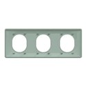 Plaque de finition Ovalis entraxe 71 mm S320706A sauge 3 postes horizontal