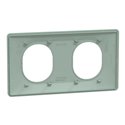 Plaque de finition Ovalis entraxe 71 mm S320704A sauge 2 postes horizontal