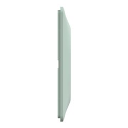 Plaque de finition Ovalis entraxe 71 mm S320704A sauge 2 postes horizontal