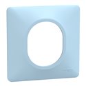 Plaque de finition Ovalis S320702C bleu azurin 1 poste