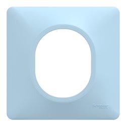 Plaque de finition Ovalis S320702C bleu azurin 1 poste