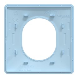 Plaque de finition Ovalis S320702C bleu azurin 1 poste