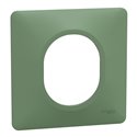 Plaque de finition Ovalis S320702B vert forêt 1 poste