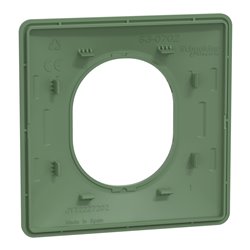 Plaque de finition Ovalis S320702B vert forêt 1 poste