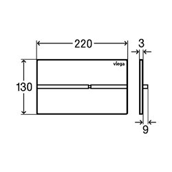 Plaque de commande 773649 Visign for more 204 Métal Inox poli