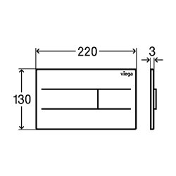 Plaque de commande 773502 Visign for More 201 Acier inoxydable Blanc brillant