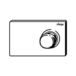 Plaque de commande 773465 Visign for More 202 Métal Blanc brillant et chromé