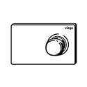 Plaque de commande 773458 Visign for More 202 Métal Blanc brillant