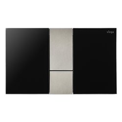 Plaque de commande 773328 Visign for Style 24 en acrylique Noir brillant et Acier inoxydable brossé