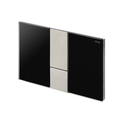 Plaque de commande 773328 Visign for Style 24 en acrylique Noir brillant et Acier inoxydable brossé