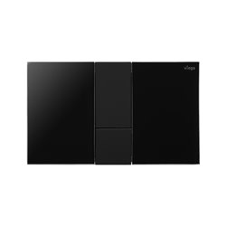 Plaque de commande 773311 Visign for Style 24 en acrylique Noir brillant Noir mat