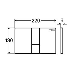 Plaque de commande 773267 Visign for Style 24 Plastique Chromé 
