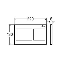 Plaque de commande WC 773250 Visign for Style 21 Plastique Blanc alpin 