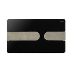 Plaque de commande WC 773182 Visign for Style 23 Plastique Noir brillant et Acier inoxydable brossé