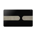 Plaque de commande WC 773182 Visign for Style 23 Plastique Noir brillant et Acier inoxydable brossé