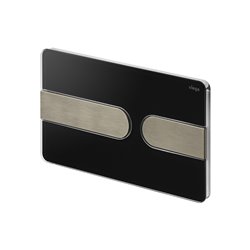 Plaque de commande WC 773182 Visign for Style 23 Plastique Noir brillant et Acier inoxydable brossé