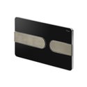 Plaque de commande WC 773182 Visign for Style 23 Plastique Noir brillant et Acier inoxydable brossé