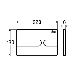 Plaque de commande WC 773052 Visign for Style 23 Plastique Chromé 