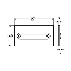 Plaque de commande 597115 Visign for Style 11 Plastique Chromé 