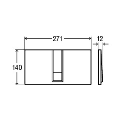 Plaque de commande 654719 Visign for Style 14 Plastique Mat