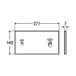 Plaque de commande 653828 Visign for Care Plastique Blanc alpin