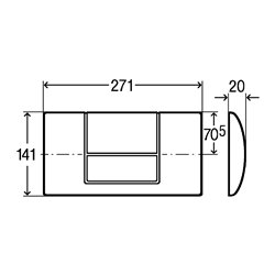Plaque de commande 449032 Plastique Mat 