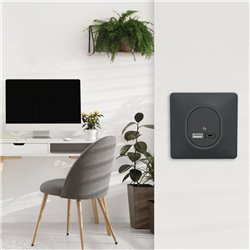 Chargeur USB type A 7,5W + type C 45W Ovalis S340403 Anthracite 