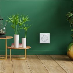 Prise de courant affleurante 2P+T française Odace S510052 Blanc recyclé brillant 