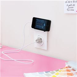 Prise de courant 2P+T Odace S520059 Blanc 