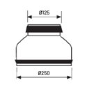 Réduction conique Ø 250/125 mm à joint