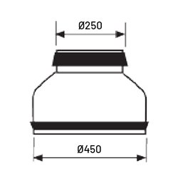 Réduction conique Ø 450/250 mm à joint